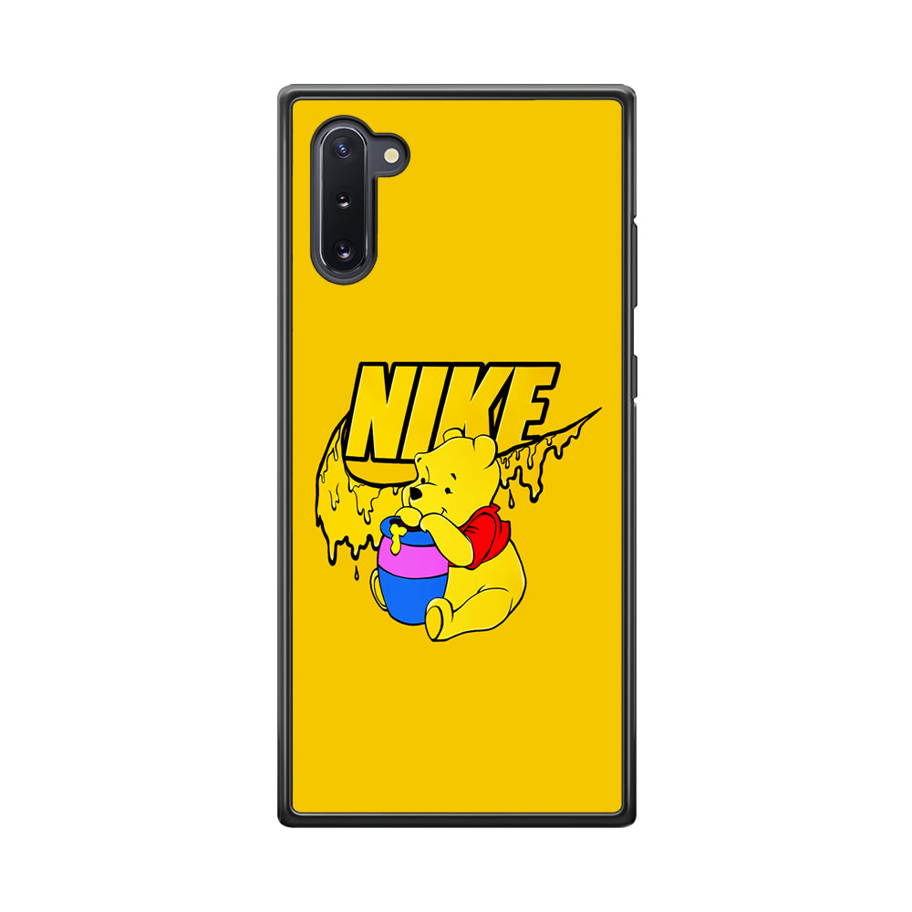 Nike Winnie The Pooh Samsung Galaxy Note 10 Case-Mobile Phone Case-Rubber Black (2D Case)-Altracase