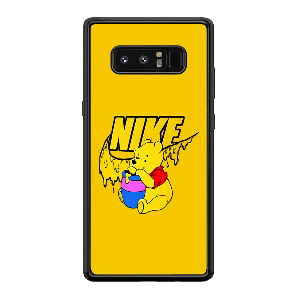 Nike Winnie The Pooh Samsung Galaxy Note 8 Case-Mobile Phone Case-Rubber Black (2D Case)-Altracase