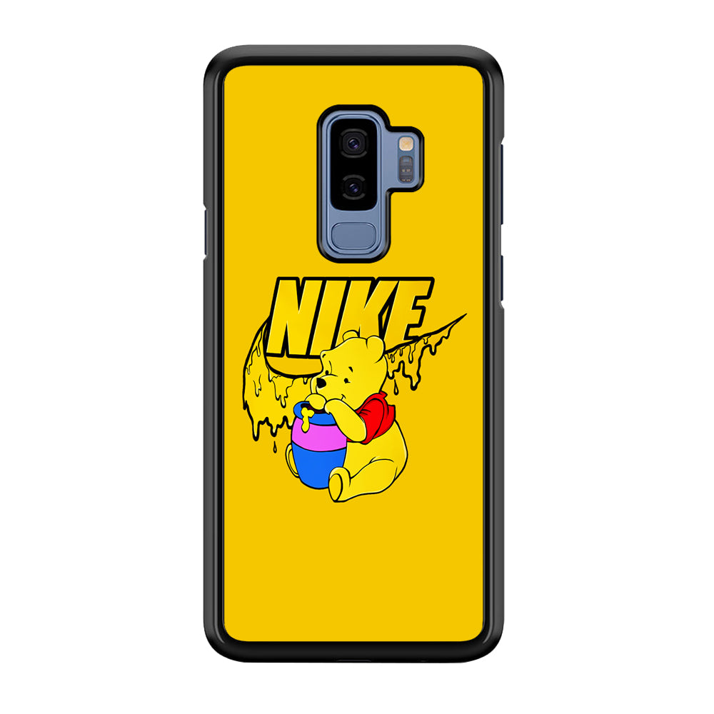 Nike Winnie The Pooh Samsung Galaxy S9 Plus Case-Mobile Phone Case-Rubber Black (2D Case)-Altracase