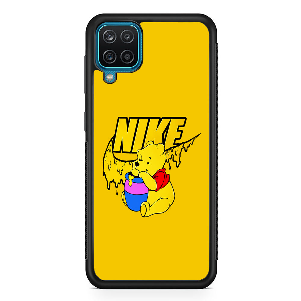 Nike Winnie The Pooh Samsung Galaxy A12 Case-Mobile Phone Case-Rubber Black (2D Case)-Altracase