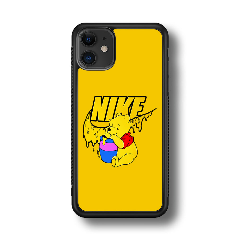 Nike Winnie The Pooh iPhone 11 Case-Mobile Phone Case-Rubber Black (2D Case)-Altracase
