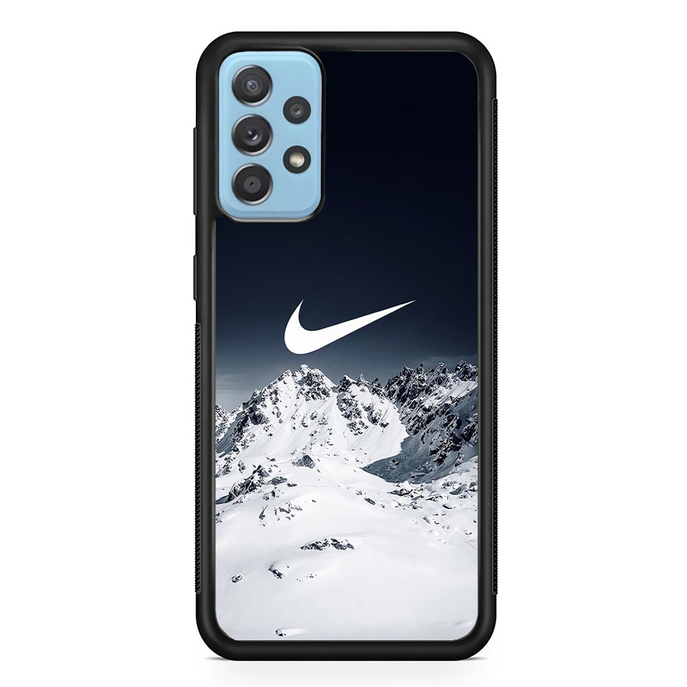 Nike Winter Mount Samsung Galaxy A72 Case-Mobile Phone Case-Rubber Black (2D Case)-Altracase