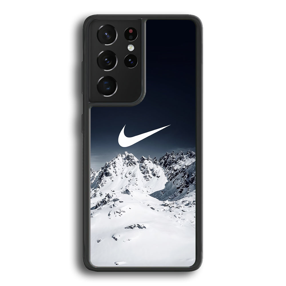 Nike Winter Mount Samsung Galaxy S21 Ultra Case-Mobile Phone Case-Rubber Black (2D Case)-Altracase