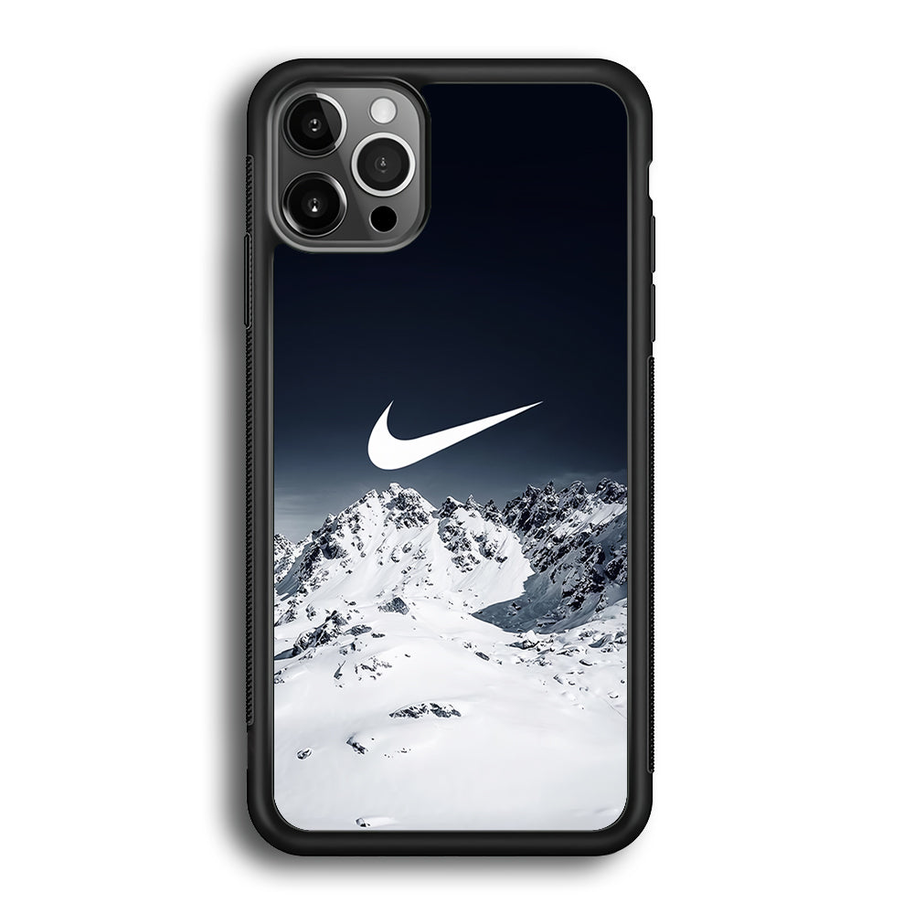 Nike Winter Mount iPhone 12 Pro Max Case-Mobile Phone Case-Rubber Black (2D Case)-Altracase