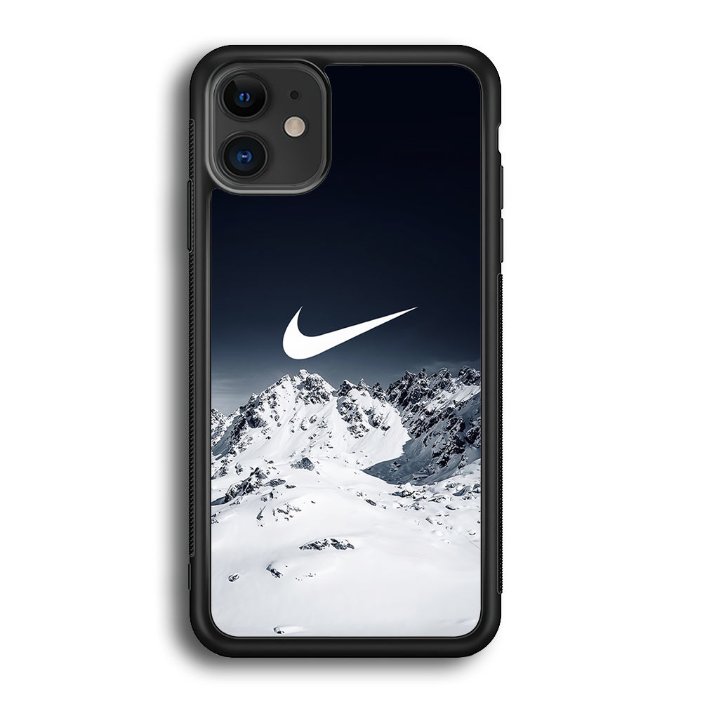 Nike Winter Mount iPhone 12 Case-Mobile Phone Case-Rubber Black (2D Case)-Altracase