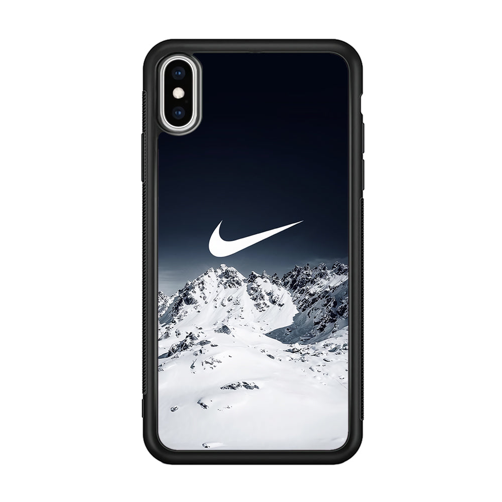 Nike Winter Mount iPhone Xs Max Case-Mobile Phone Case-Rubber Black (2D Case)-Altracase
