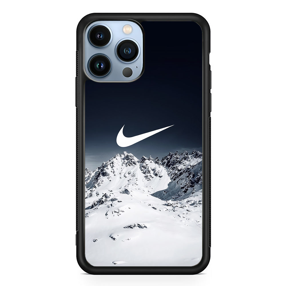 Nike Winter Mount iPhone 15 Pro Case-Mobile Phone Case-Rubber Black (2D Case)-Altracase