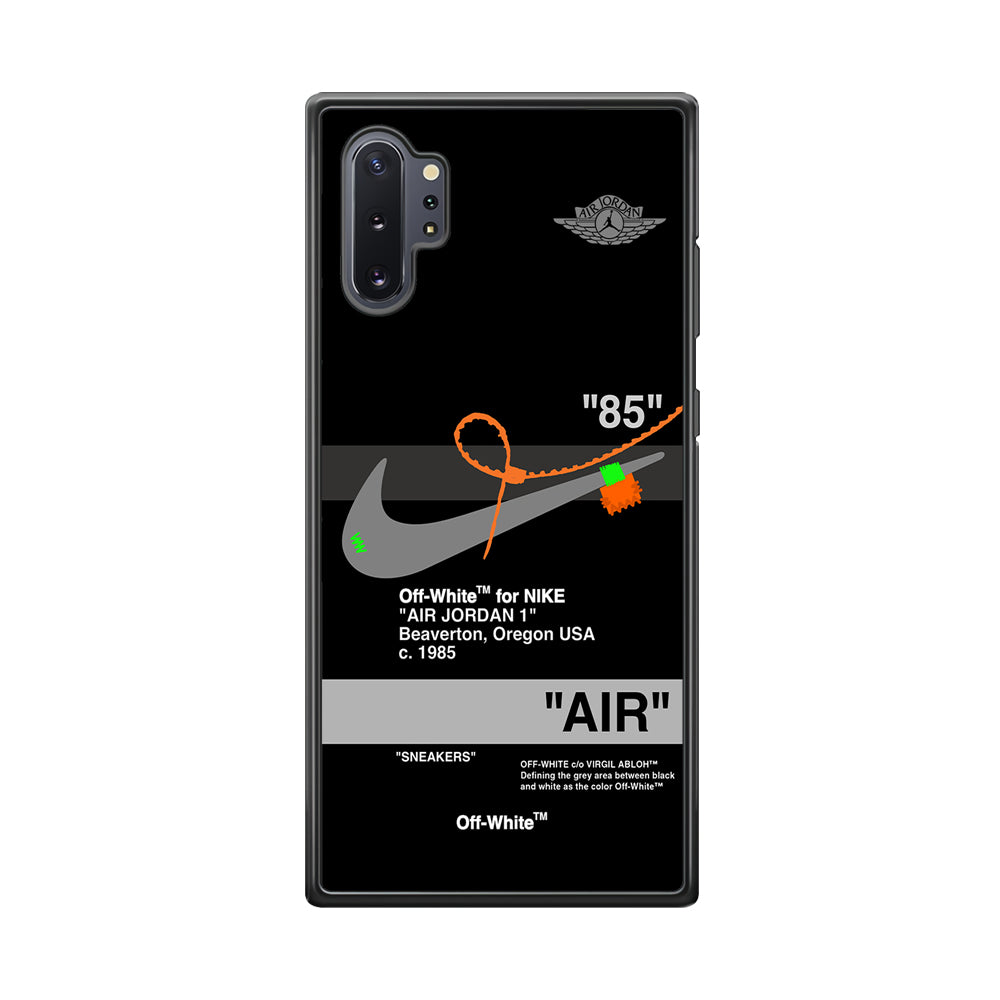 Nike X Air Jordan Black Samsung Galaxy Note 10 Plus Case-Mobile Phone Case-Rubber Black (2D Case)-Altracase