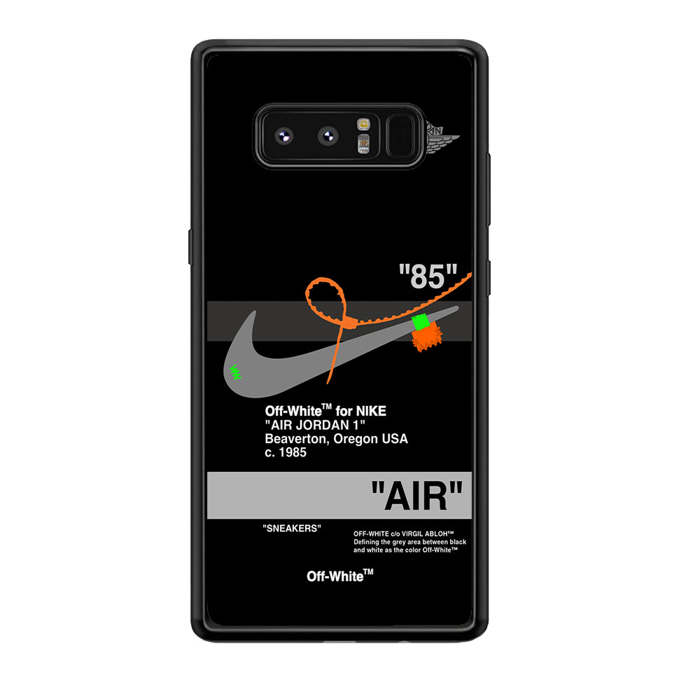 Nike X Air Jordan Black Samsung Galaxy Note 8 Case-Mobile Phone Case-Rubber Black (2D Case)-Altracase