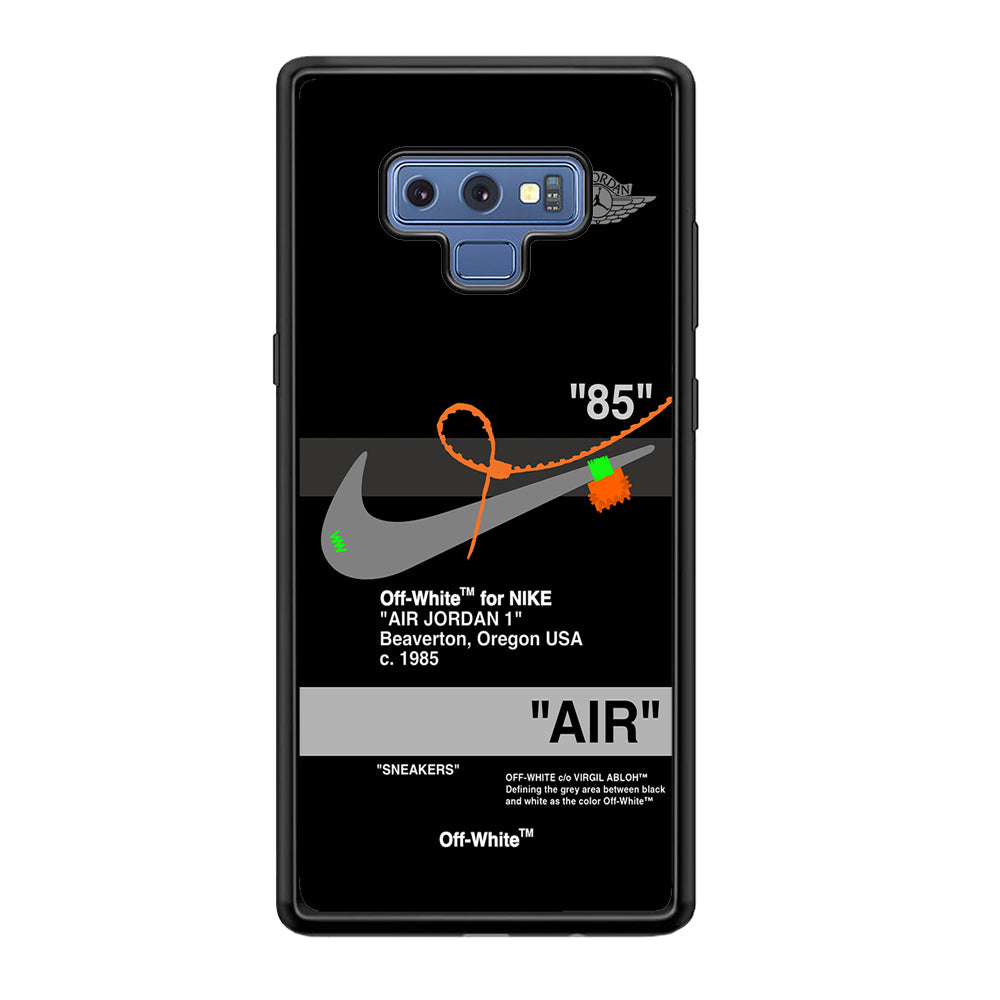 Nike X Air Jordan Black Samsung Galaxy Note 9 Case-Mobile Phone Case-Rubber Black (2D Case)-Altracase