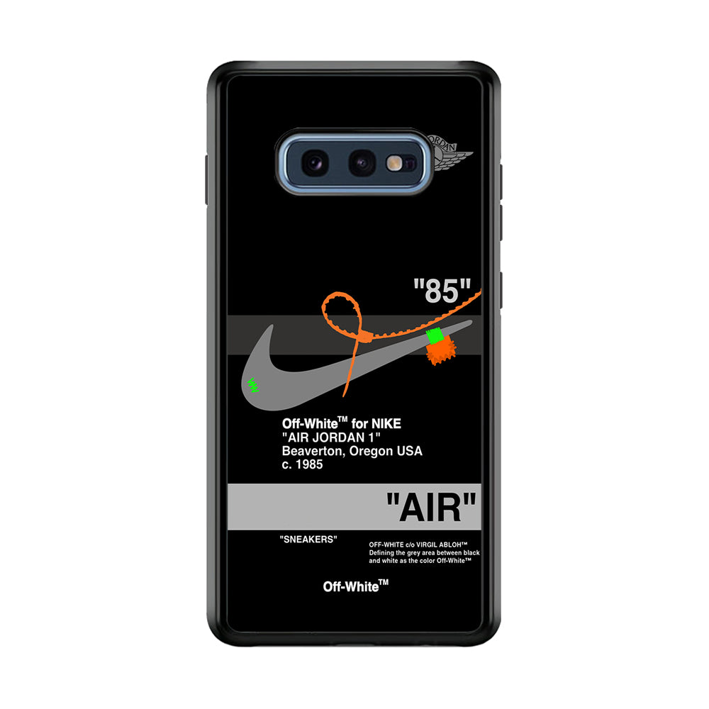 Nike X Air Jordan Black Samsung Galaxy S10E Case-Mobile Phone Case-Rubber Black (2D Case)-Altracase
