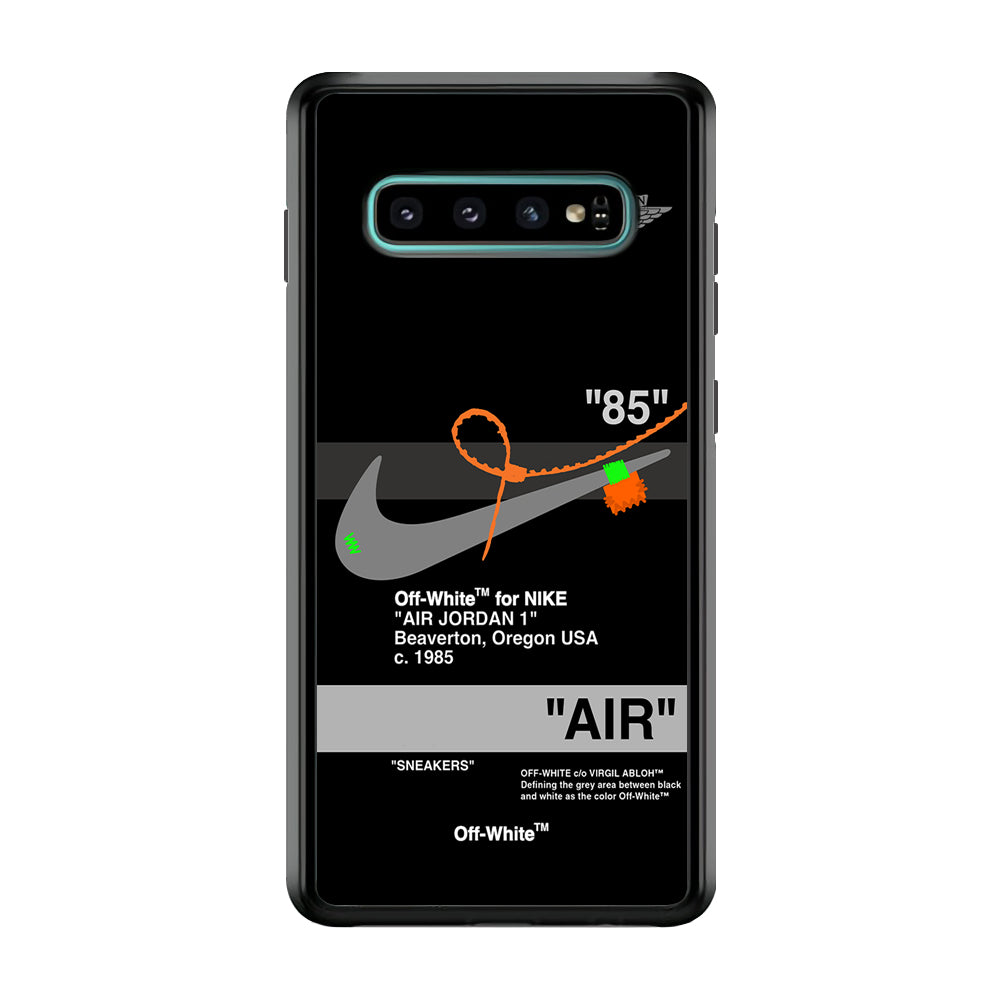 Nike X Air Jordan Black Samsung Galaxy S10 Plus Case-Mobile Phone Case-Rubber Black (2D Case)-Altracase