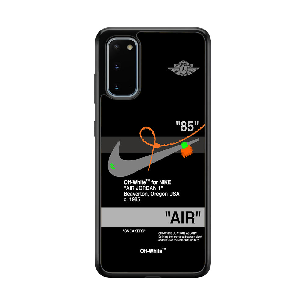 Nike X Air Jordan Black Samsung Galaxy S20 Case-Mobile Phone Case-Rubber Black (2D Case)-Altracase