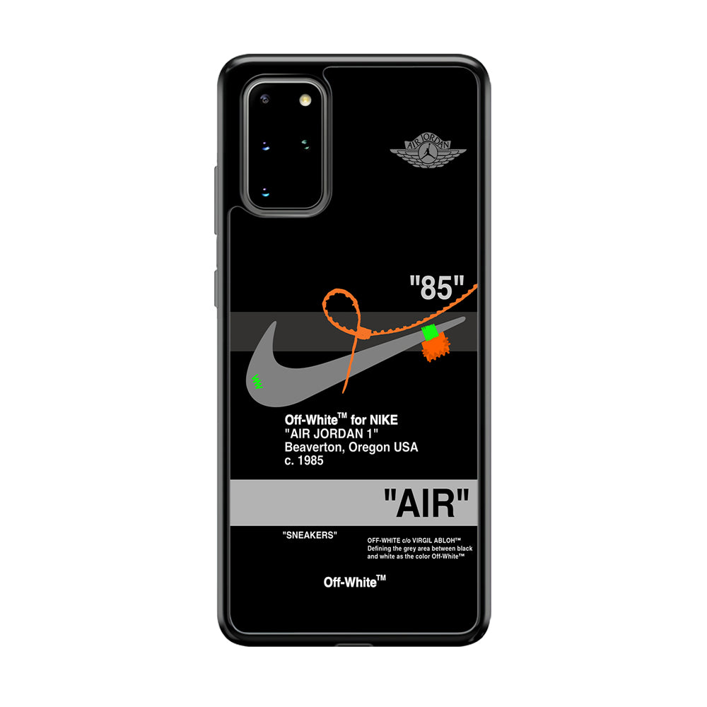 Nike X Air Jordan Black Samsung Galaxy S20 Plus Case-Mobile Phone Case-Rubber Black (2D Case)-Altracase