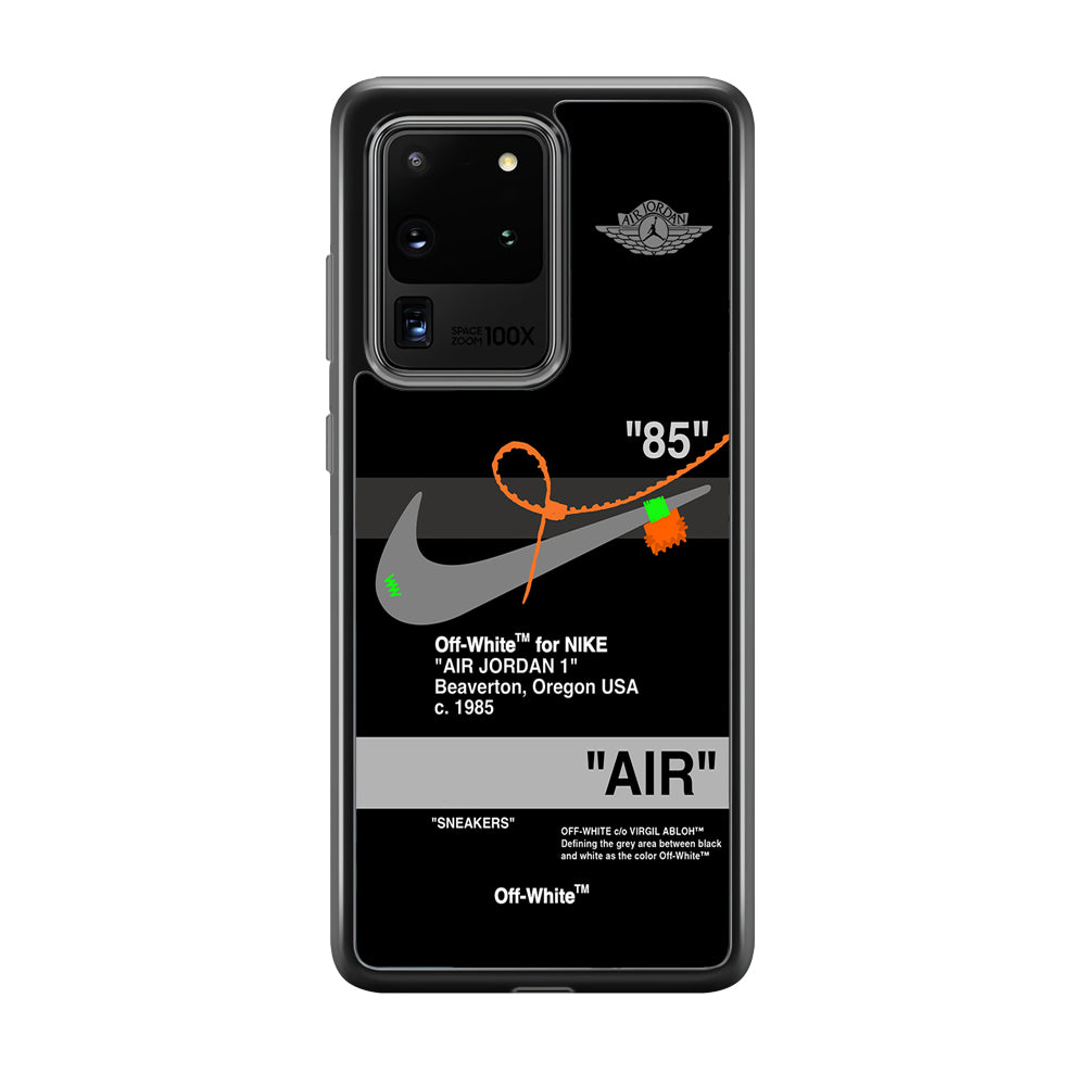 Nike X Air Jordan Black Samsung Galaxy S20 Ultra Case-Mobile Phone Case-Rubber Black (2D Case)-Altracase