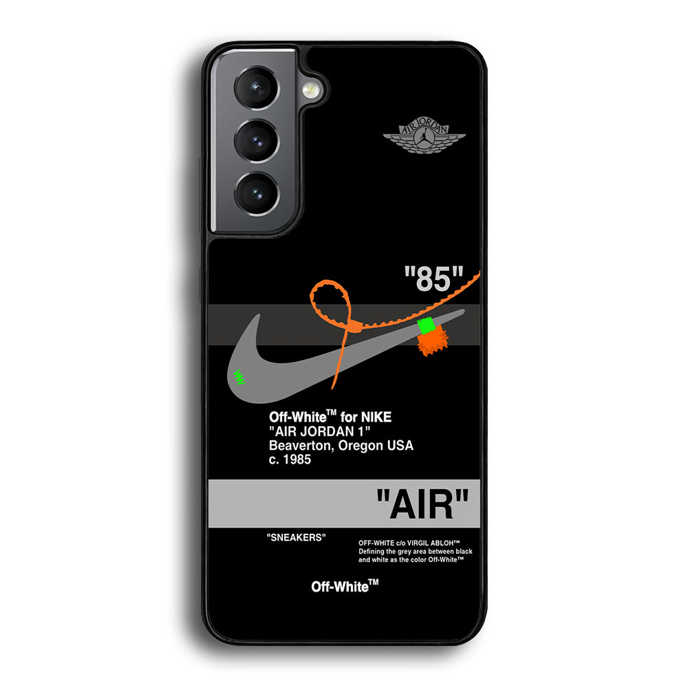 Nike X Air Jordan Black Samsung Galaxy S21 Case-Mobile Phone Case-Rubber Black (2D Case)-Altracase
