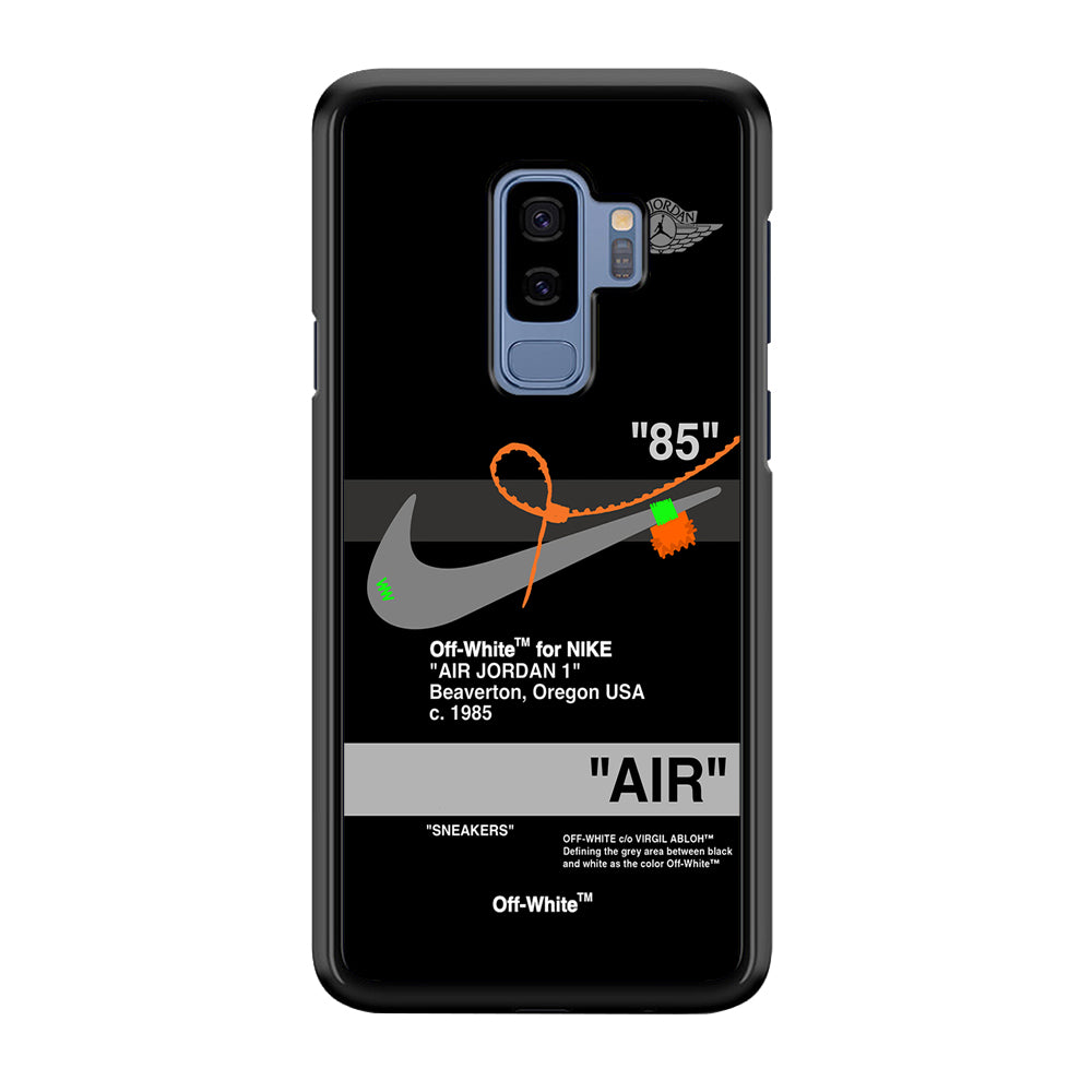 Nike X Air Jordan Black Samsung Galaxy S9 Plus Case-Mobile Phone Case-Rubber Black (2D Case)-Altracase
