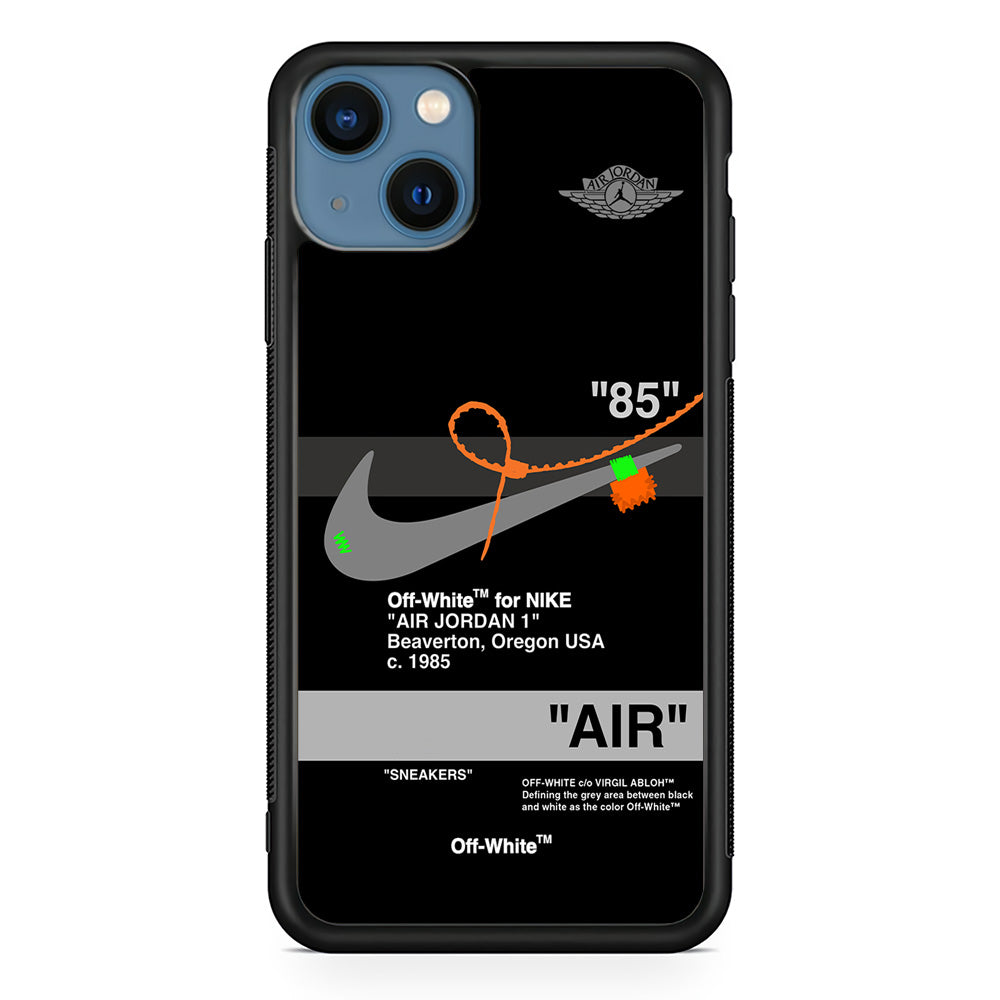 Nike X Air Jordan Black iPhone 13 Mini Case-Mobile Phone Case-Rubber Black (2D Case)-Altracase