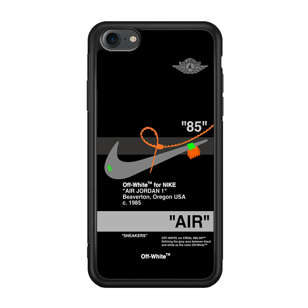 Nike X Air Jordan Black iPhone SE 3 2022 Case-Mobile Phone Case-Rubber Black (2D Case)-Altracase