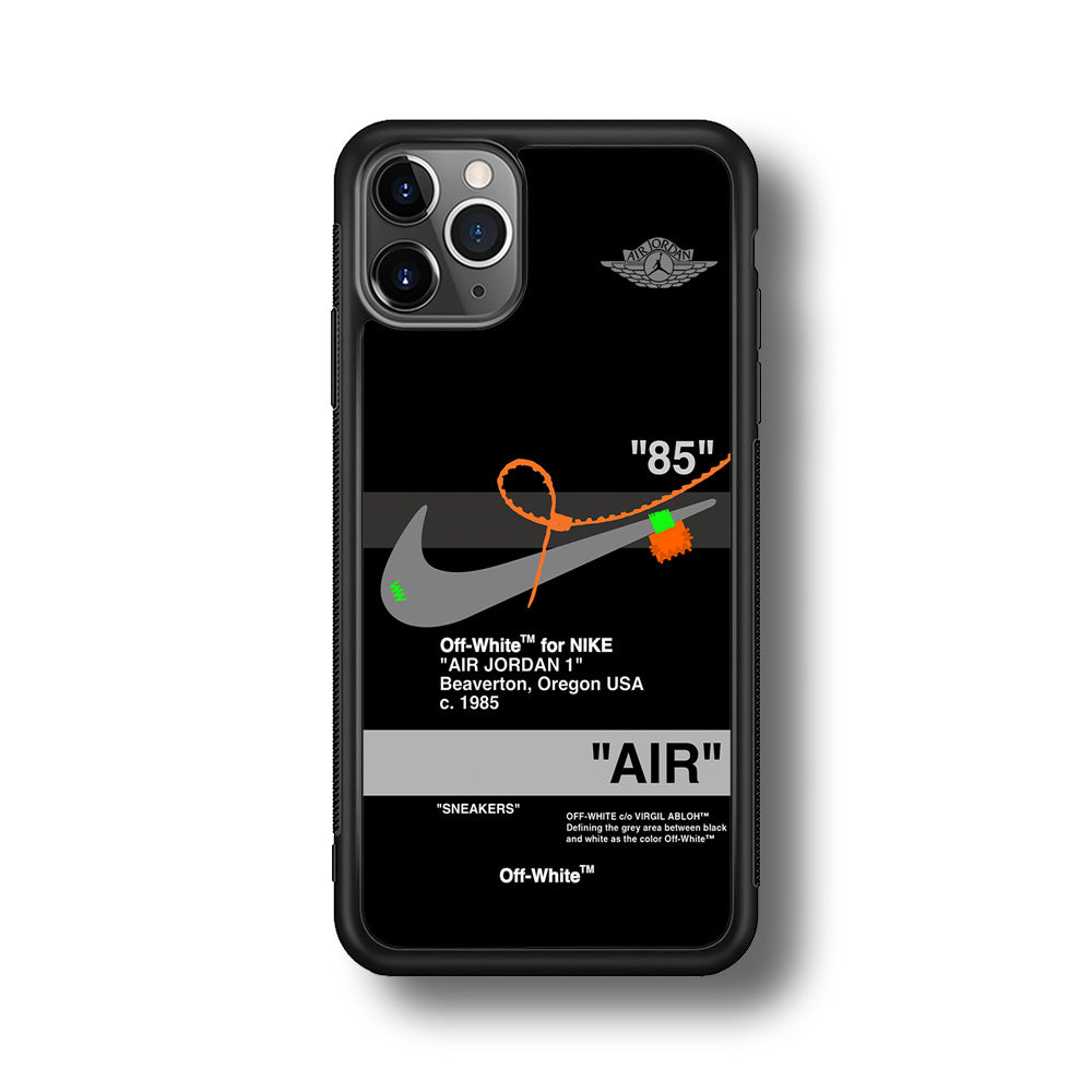 Nike X Air Jordan Black iPhone 11 Pro Max Case-Mobile Phone Case-Rubber Black (2D Case)-Altracase