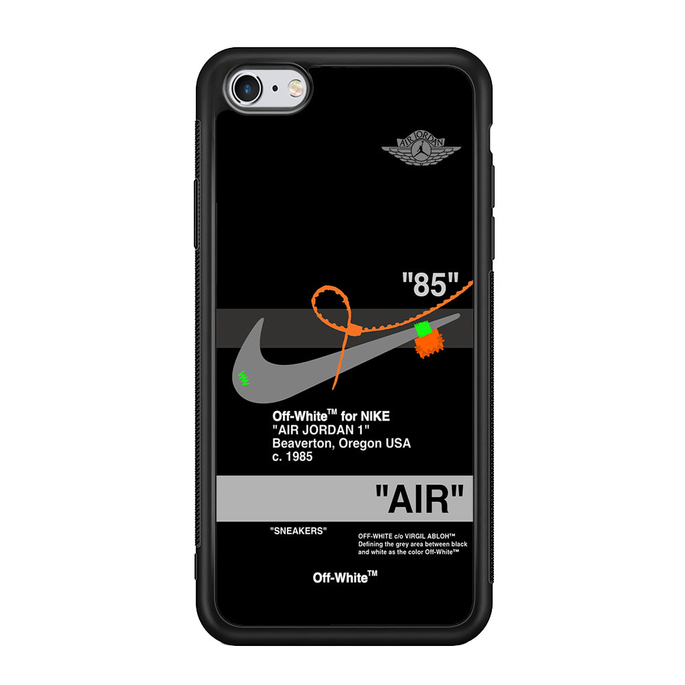 Nike X Air Jordan Black iPhone 6 | 6s Case-Mobile Phone Case-Rubber Black (2D Case)-Altracase