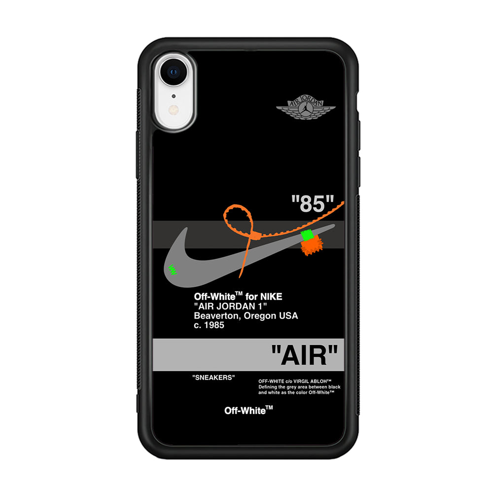 Nike X Air Jordan Black iPhone XR Case-Mobile Phone Case-Rubber Black (2D Case)-Altracase