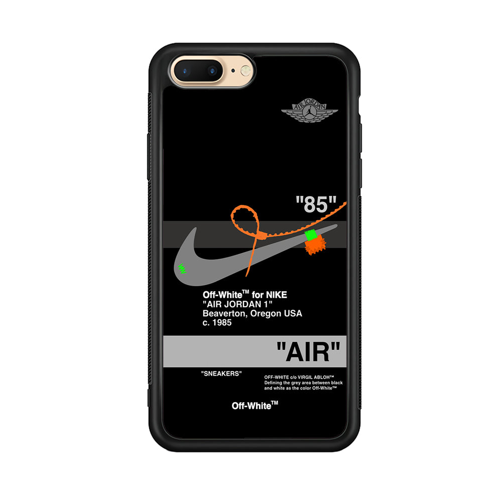 Nike X Air Jordan Black iPhone 8 Plus Case-Mobile Phone Case-Rubber Black (2D Case)-Altracase