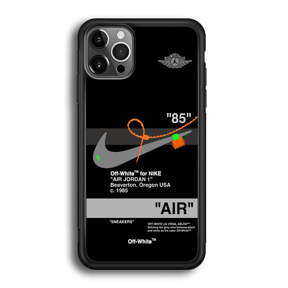Nike X Air Jordan Black iPhone 12 Pro Case-Mobile Phone Case-Rubber Black (2D Case)-Altracase