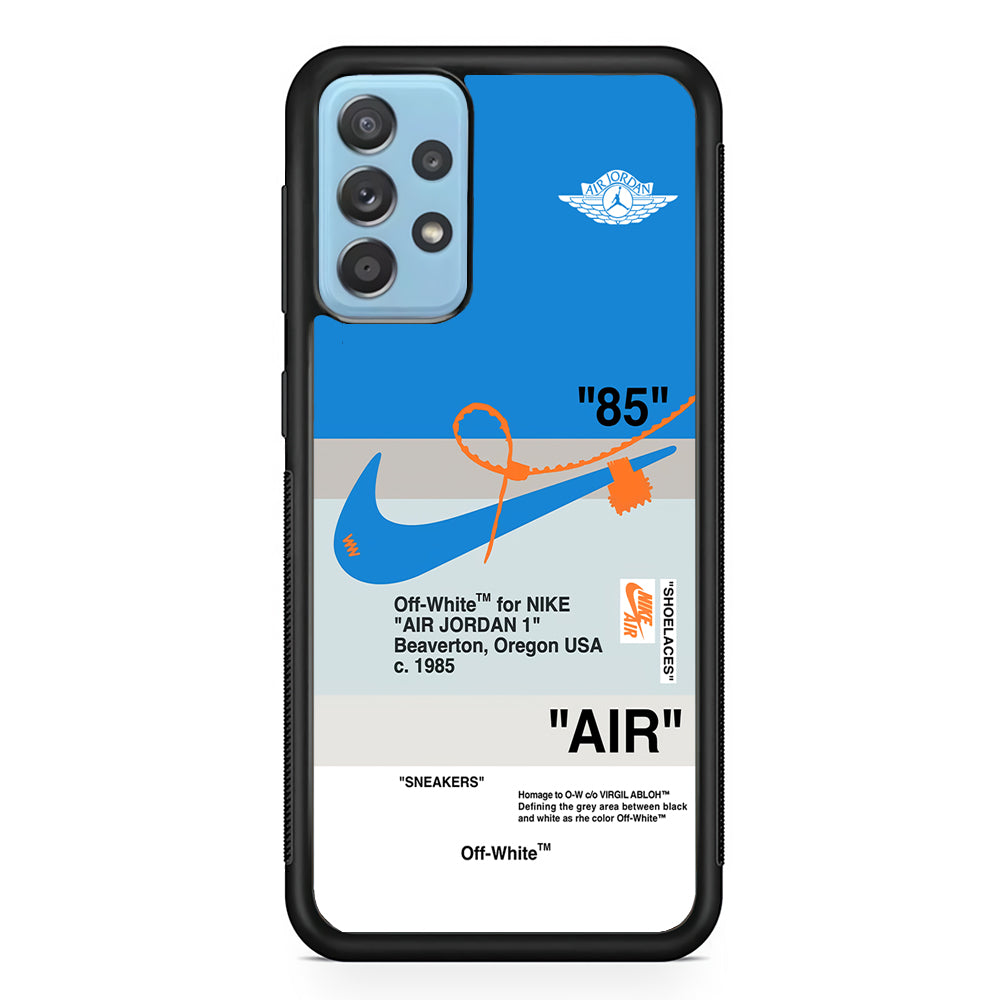 Nike X Air Jordan Blue Samsung Galaxy A52 Case-Mobile Phone Case-Rubber Black (2D Case)-Altracase