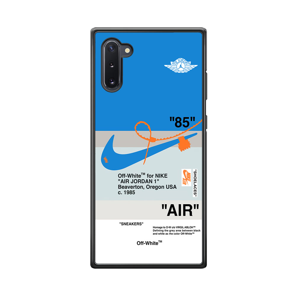 Nike X Air Jordan Blue Samsung Galaxy Note 10 Case-Mobile Phone Case-Rubber Black (2D Case)-Altracase
