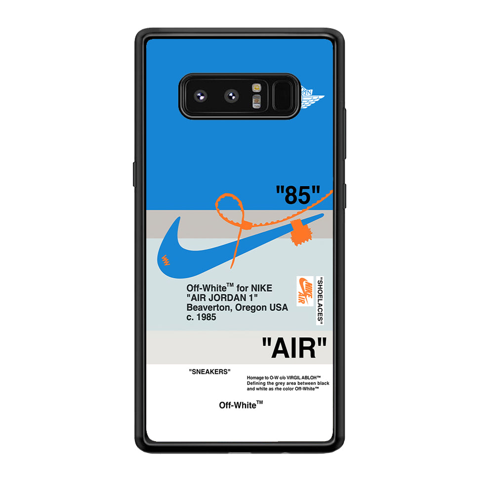 Nike X Air Jordan Blue Samsung Galaxy Note 8 Case-Mobile Phone Case-Rubber Black (2D Case)-Altracase