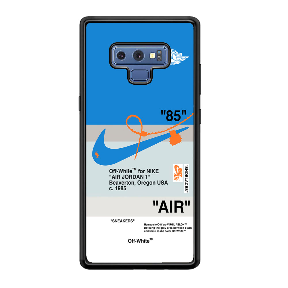 Nike X Air Jordan Blue Samsung Galaxy Note 9 Case-Mobile Phone Case-Rubber Black (2D Case)-Altracase