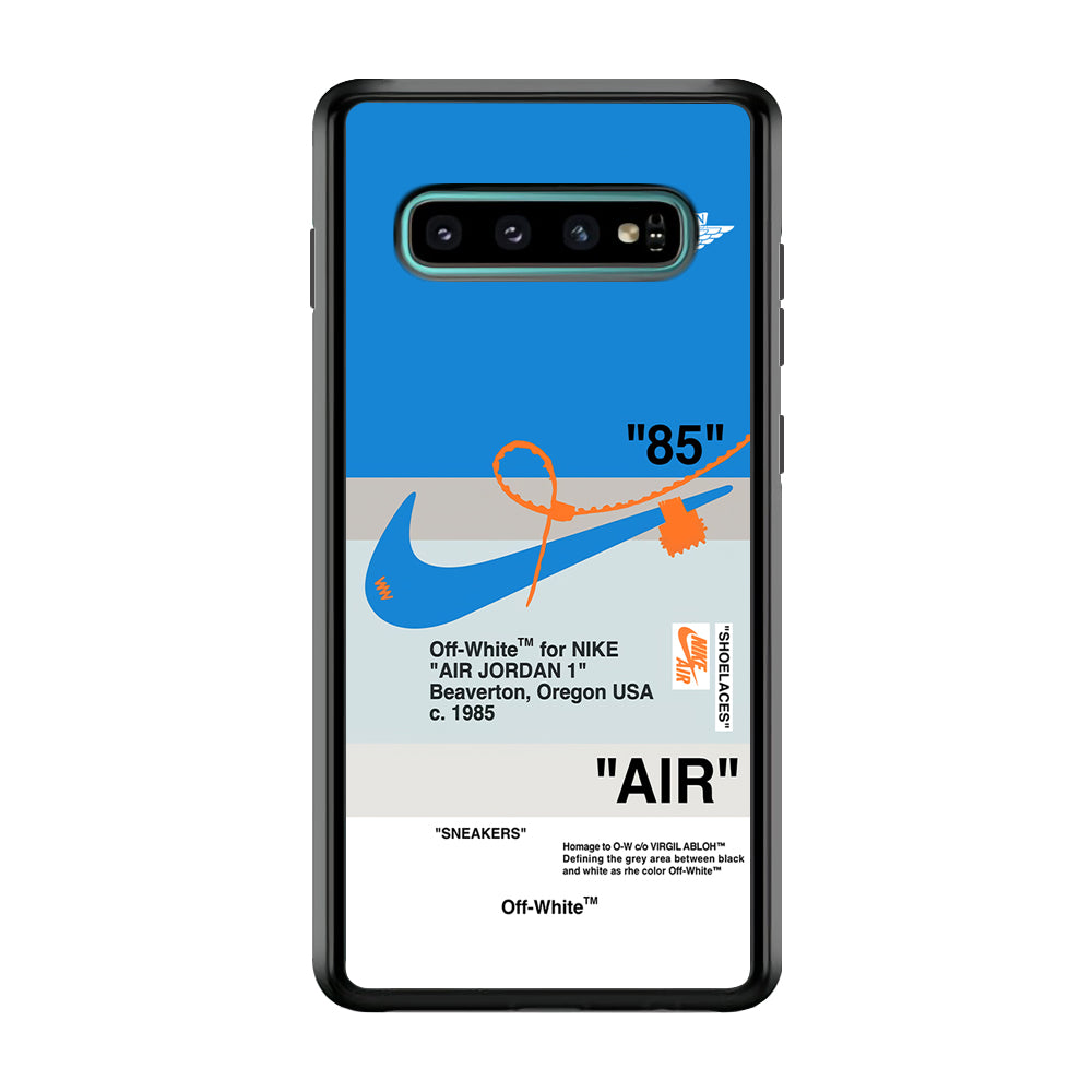 Nike X Air Jordan Blue Samsung Galaxy S10 Case-Mobile Phone Case-Rubber Black (2D Case)-Altracase