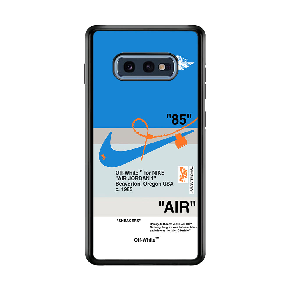 Nike X Air Jordan Blue Samsung Galaxy S10E Case-Mobile Phone Case-Rubber Black (2D Case)-Altracase