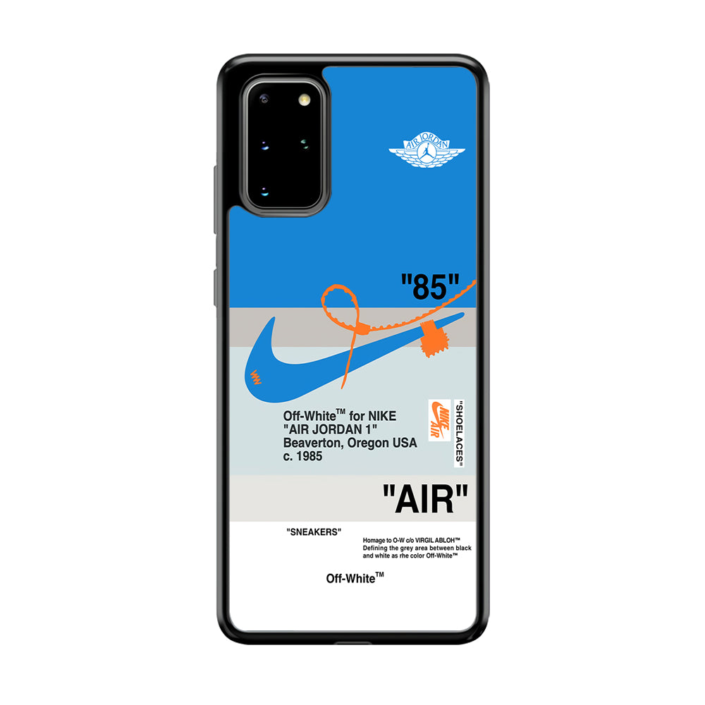 Nike X Air Jordan Blue Samsung Galaxy S20 Plus Case-Mobile Phone Case-Rubber Black (2D Case)-Altracase