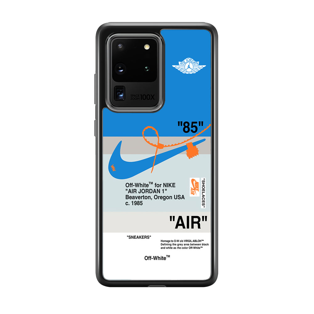 Nike X Air Jordan Blue Samsung Galaxy S20 Ultra Case-Mobile Phone Case-Rubber Black (2D Case)-Altracase