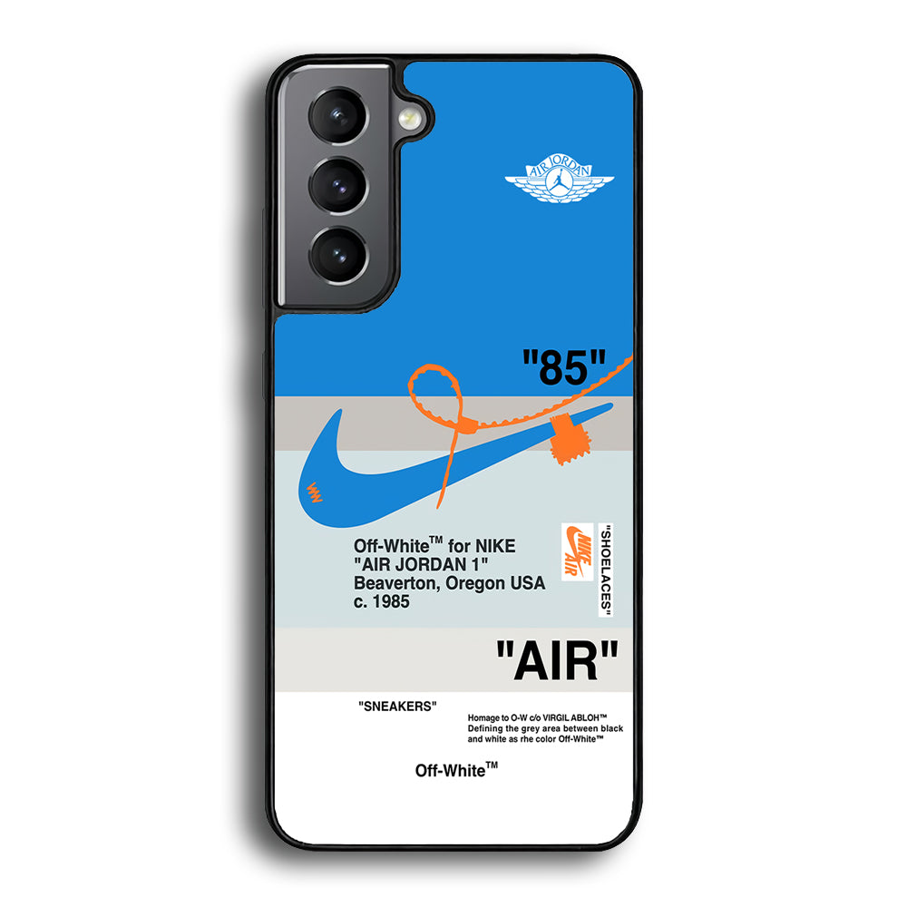 Nike X Air Jordan Blue Samsung Galaxy S21 Case-Mobile Phone Case-Rubber Black (2D Case)-Altracase