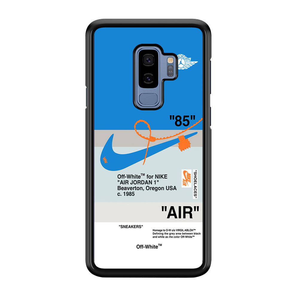 Nike X Air Jordan Blue Samsung Galaxy S9 Plus Case-Mobile Phone Case-Rubber Black (2D Case)-Altracase