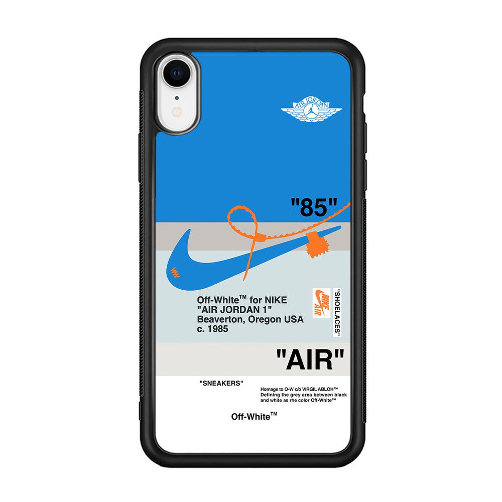 Nike X Air Jordan Blue iPhone XR Case-Mobile Phone Case-Rubber Black (2D Case)-Altracase