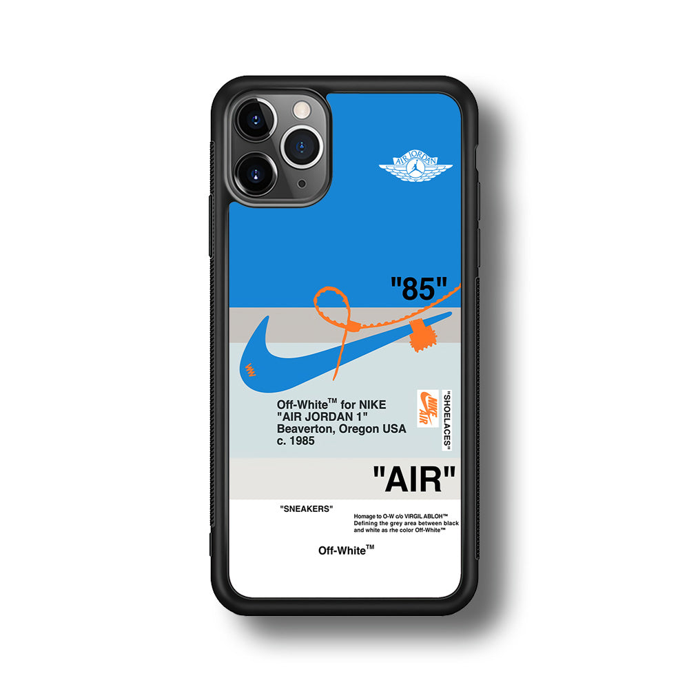 Nike X Air Jordan Blue iPhone 11 Pro Case-Mobile Phone Case-Rubber Black (2D Case)-Altracase