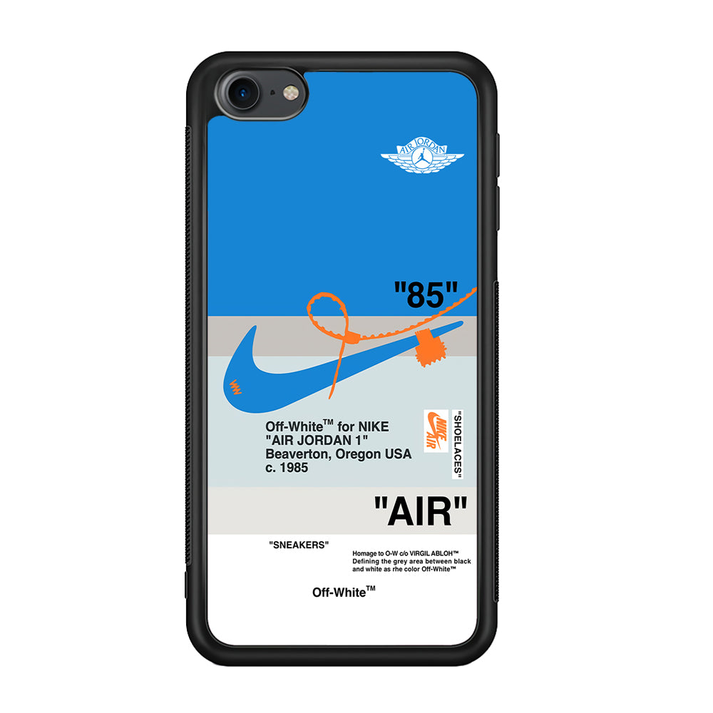 Nike X Air Jordan Blue iPod Touch 6 Case-Mobile Phone Case-Rubber Black (2D Case)-Altracase