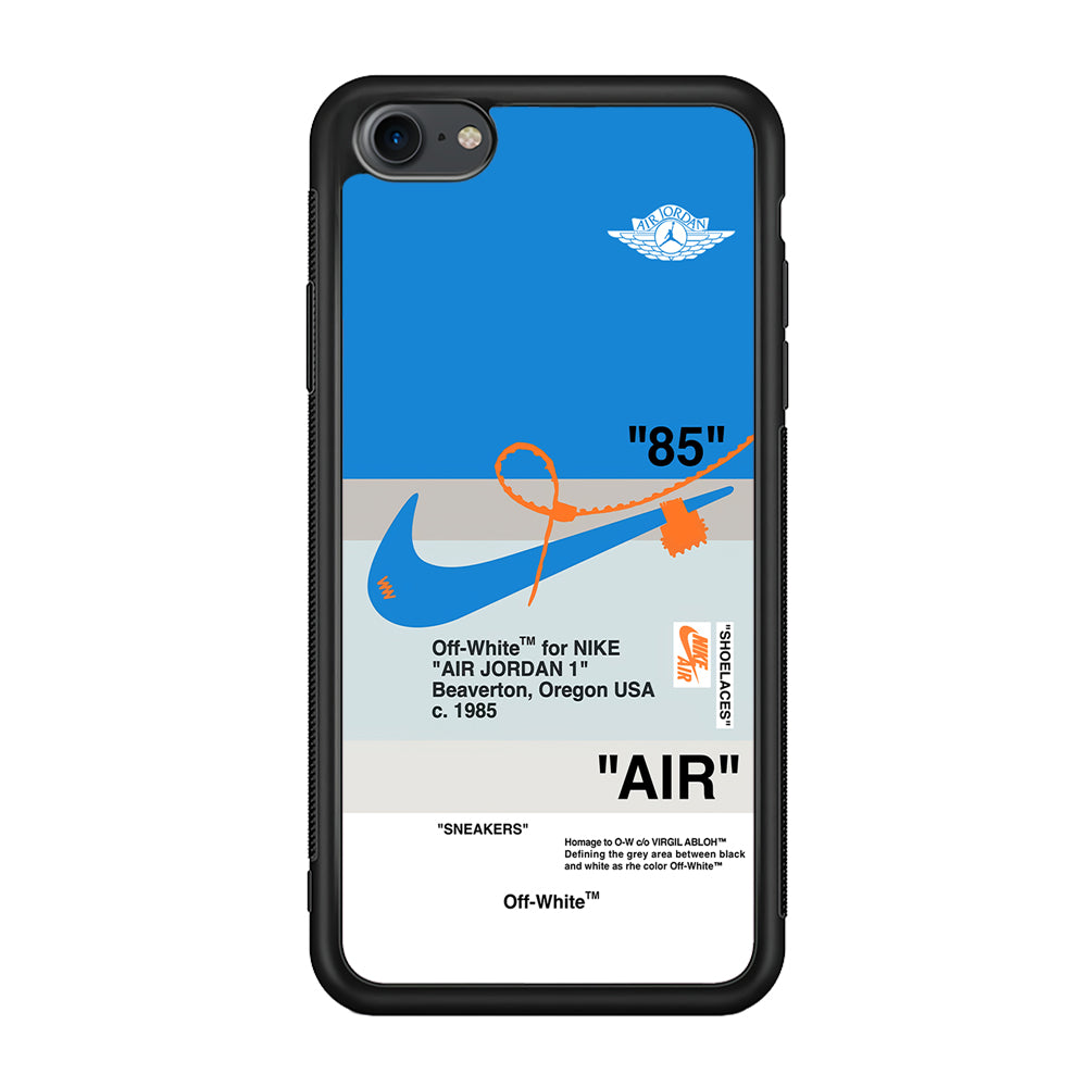 Nike X Air Jordan Blue iPhone 8 Case-Mobile Phone Case-Rubber Black (2D Case)-Altracase