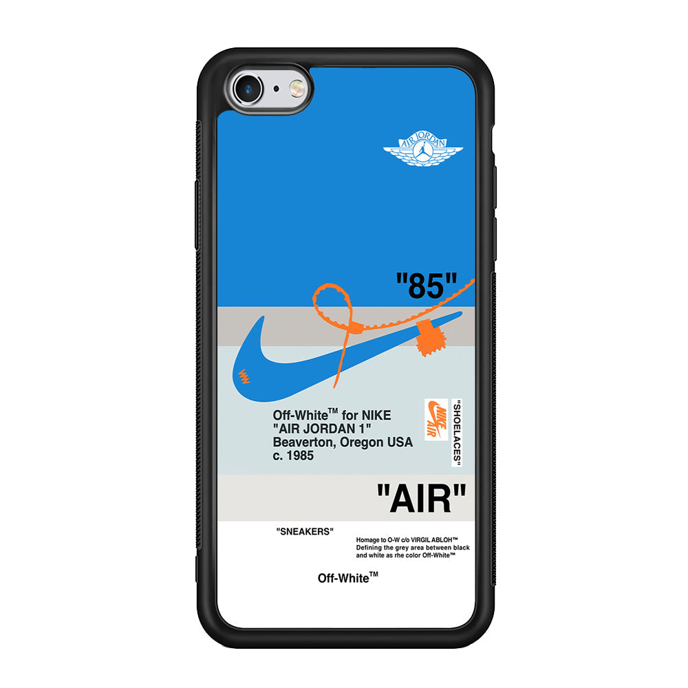 Nike X Air Jordan Blue iPhone 6 | 6s Case-Mobile Phone Case-Rubber Black (2D Case)-Altracase