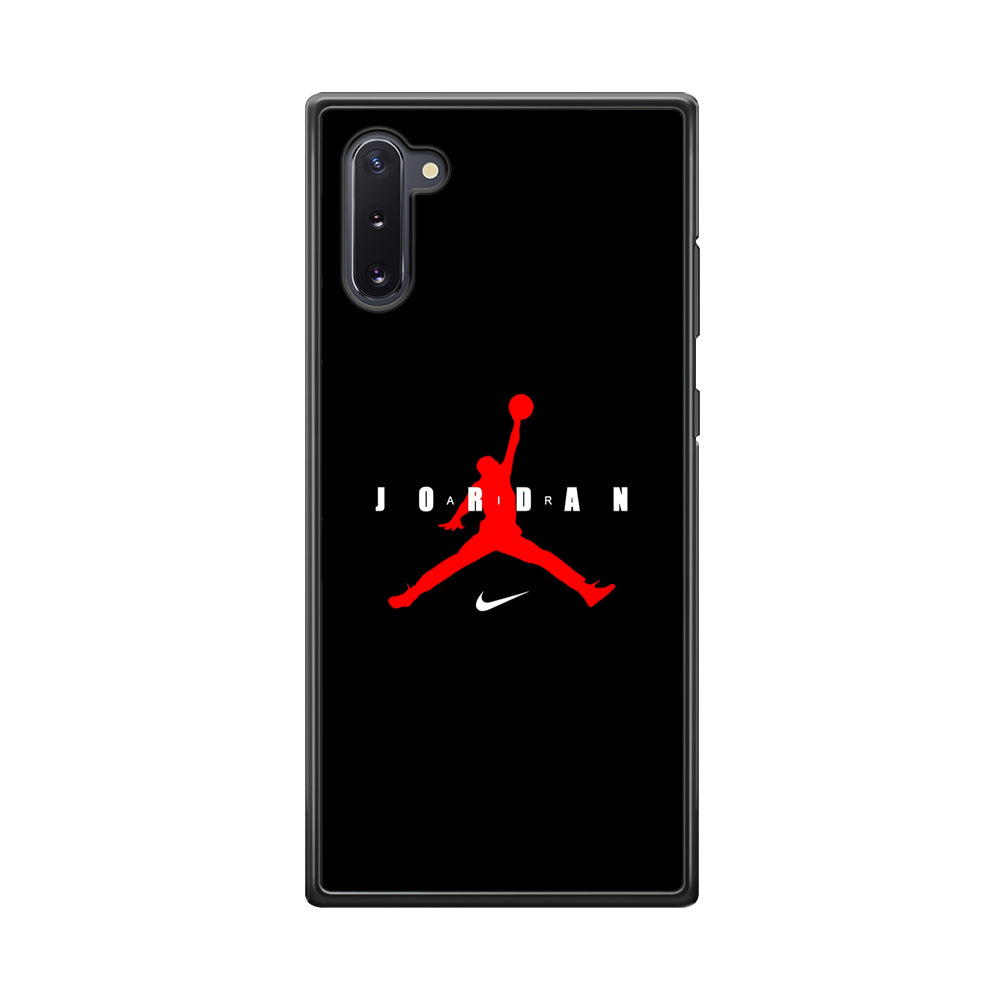 Nike X Air Jordan Logo Samsung Galaxy Note 10 Case-Mobile Phone Case-Rubber Black (2D Case)-Altracase