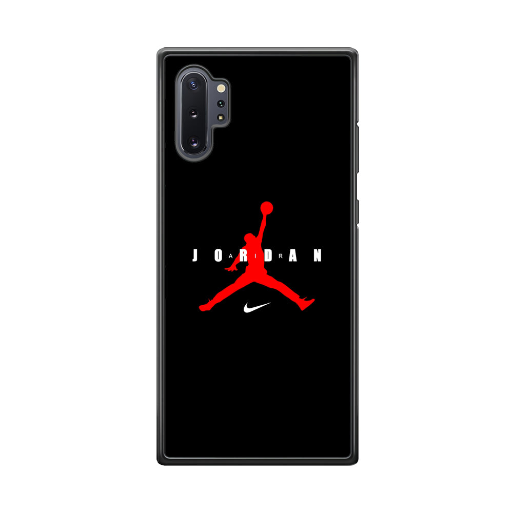 Nike X Air Jordan Logo Samsung Galaxy Note 10 Plus Case-Mobile Phone Case-Rubber Black (2D Case)-Altracase