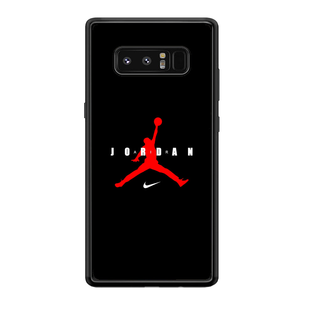 Nike X Air Jordan Logo Samsung Galaxy Note 8 Case-Mobile Phone Case-Rubber Black (2D Case)-Altracase