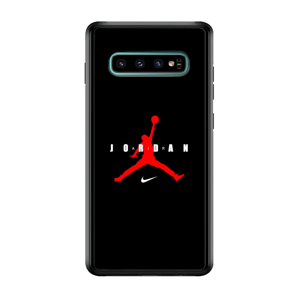 Nike X Air Jordan Logo Samsung Galaxy S10 Case-Mobile Phone Case-Rubber Black (2D Case)-Altracase