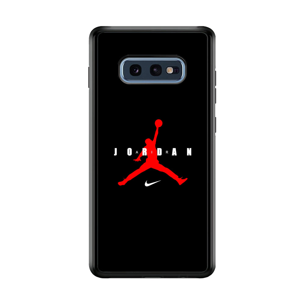 Nike X Air Jordan Logo Samsung Galaxy S10E Case-Mobile Phone Case-Rubber Black (2D Case)-Altracase