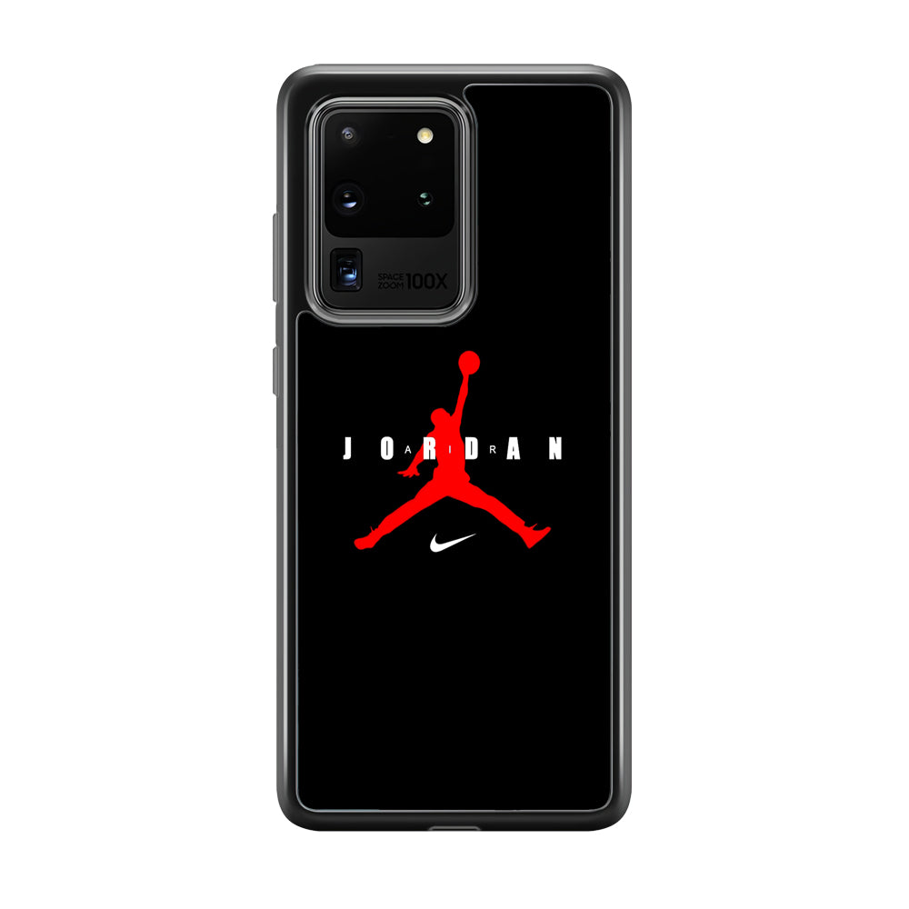 Nike X Air Jordan Logo Samsung Galaxy S20 Ultra Case-Mobile Phone Case-Rubber Black (2D Case)-Altracase