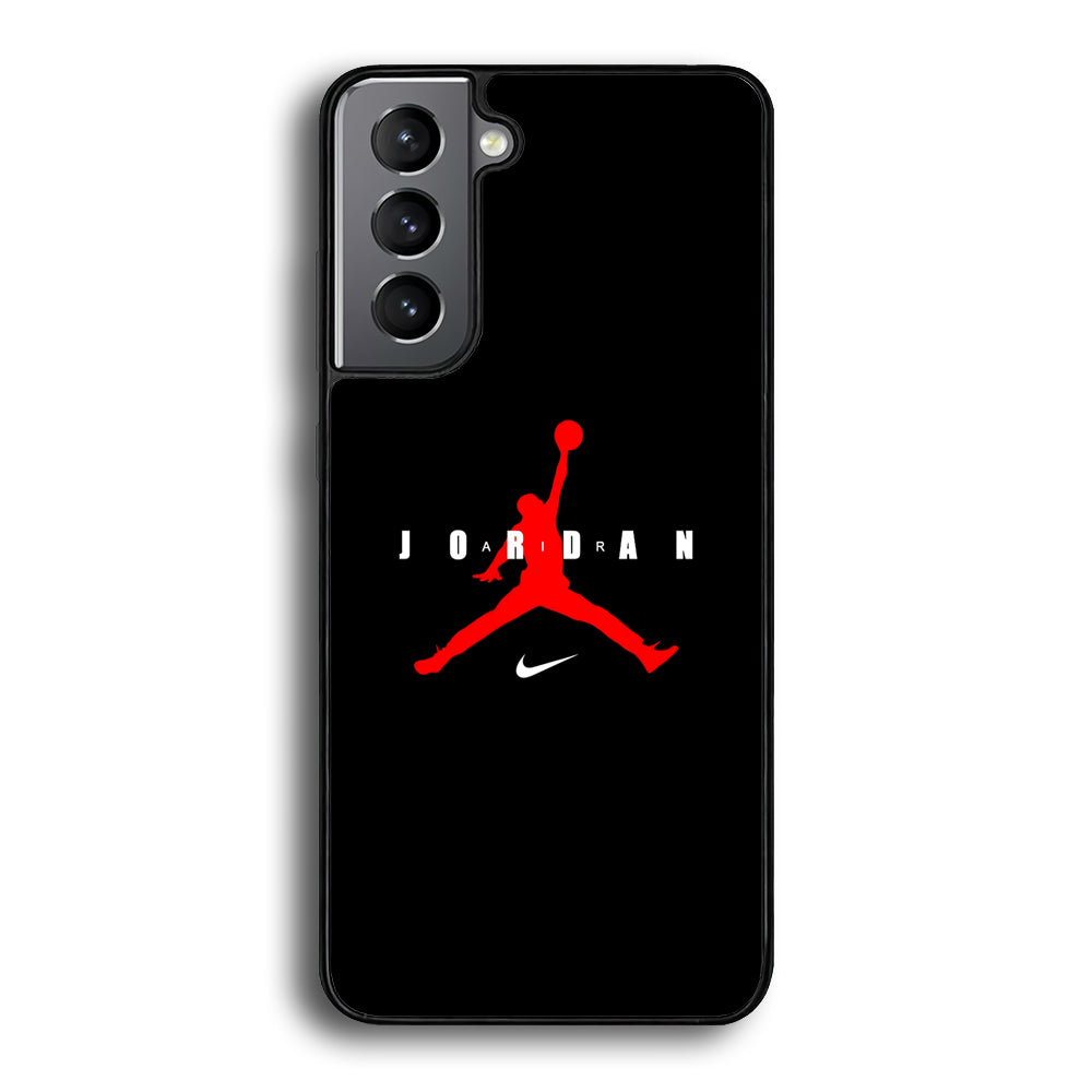 Nike X Air Jordan Logo Samsung Galaxy S21 Plus Case-Mobile Phone Case-Rubber Black (2D Case)-Altracase